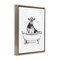 Stupell Industries Antique Tub with Cow Floater Framed Canvas Wall Art Design by Victoria Borges